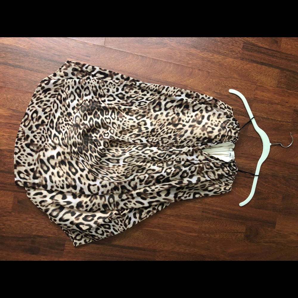 Lavender Brown Cheetah/Leopard Dress - Picture 2 of 4